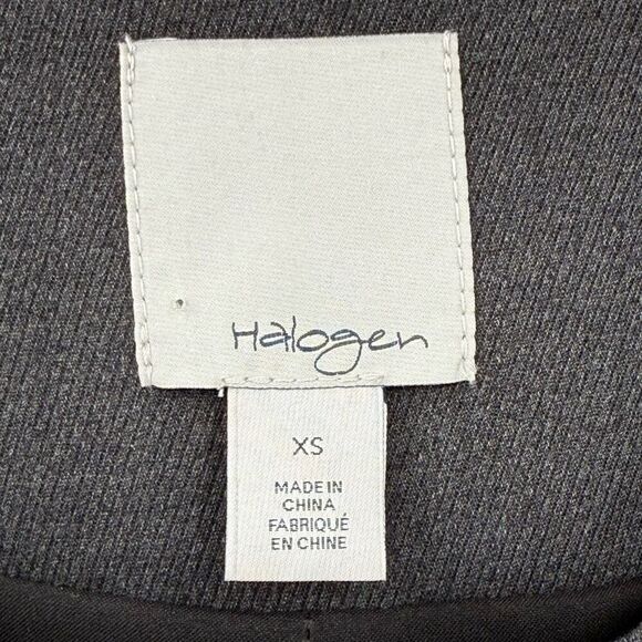Halogen Twill Cape Jacket Zip A-Line Structured Front Charcoal Grey Women XS - Picture 3 of 8